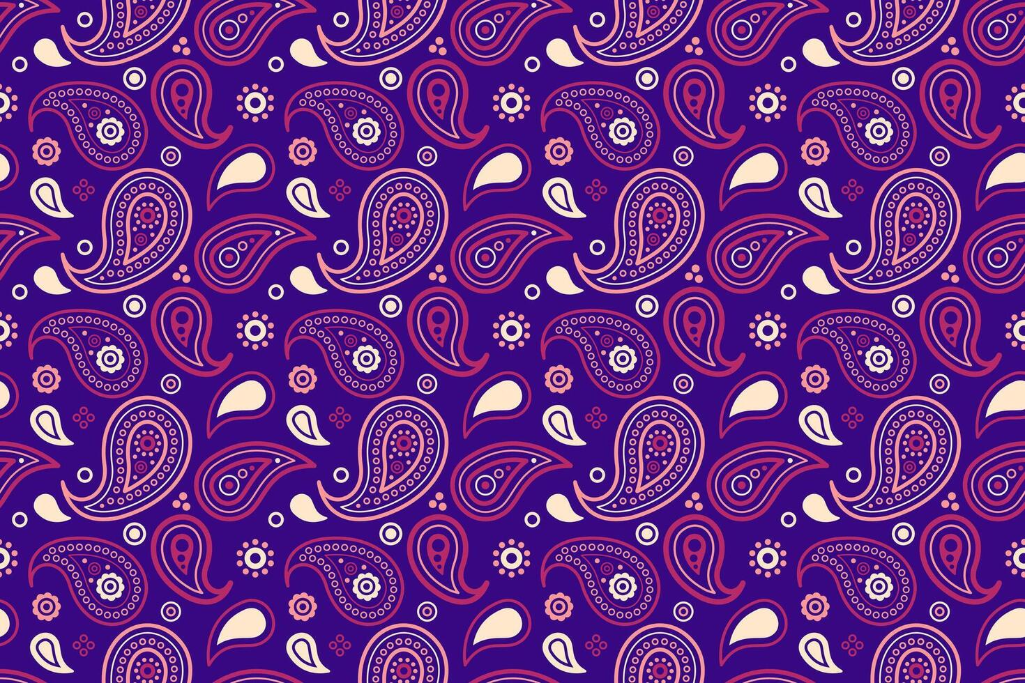 A purple and white paisley pattern vector