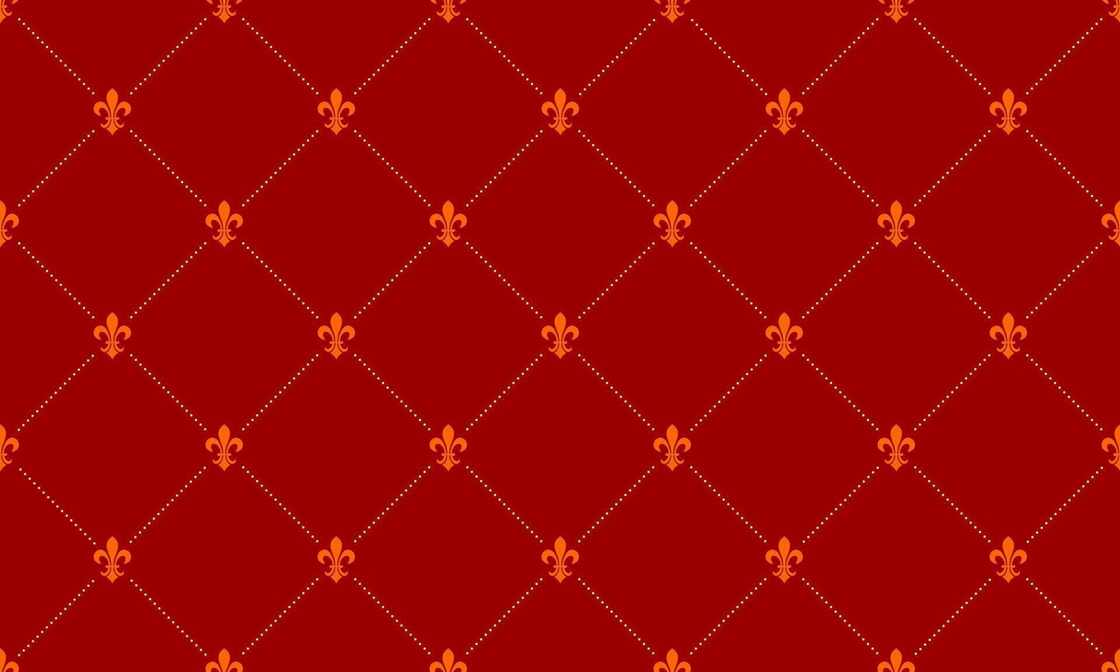 A red and gold pattern with a diamond pattern vector