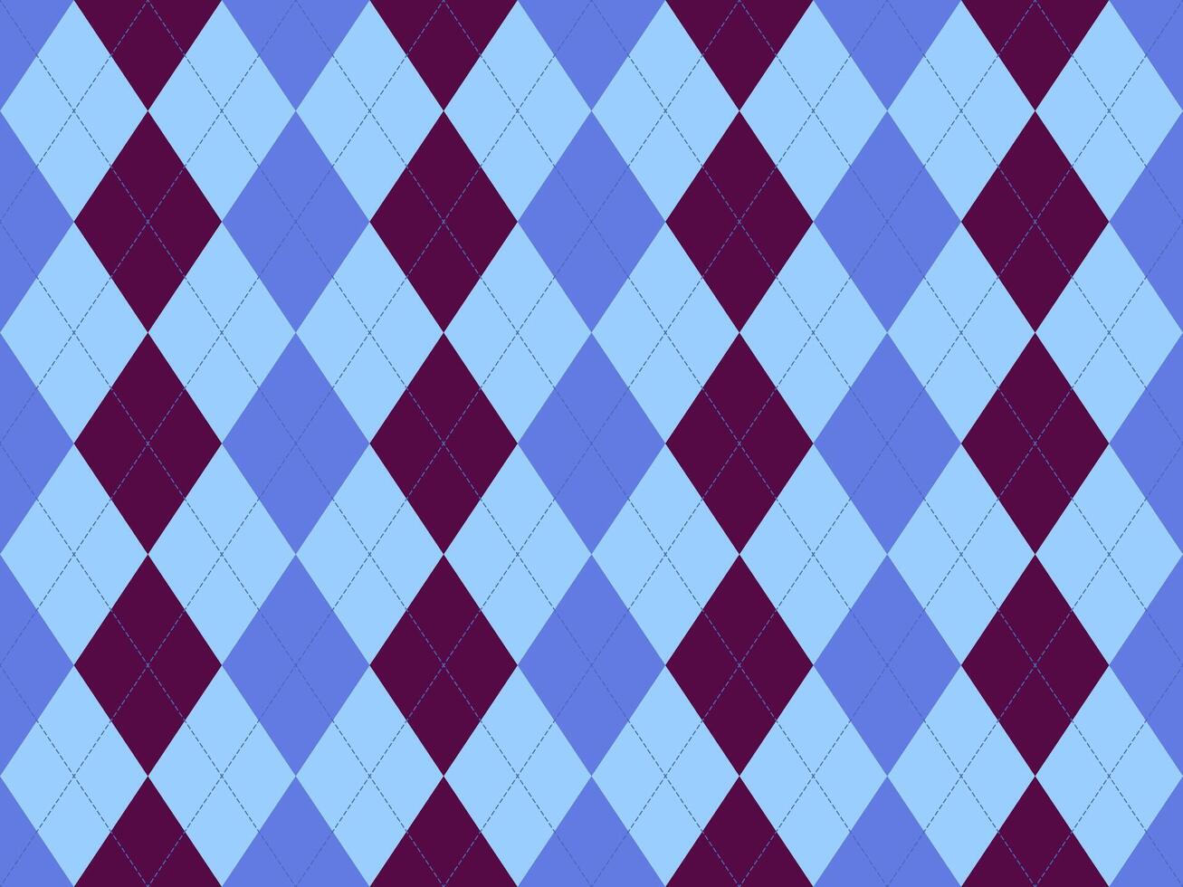 Classic argyle pattern in blue and burgundy. Perfect for backgrounds, textiles, or fashion design. Elegant and timeless, this repeating geometric design evokes sophistication and tradition. vector