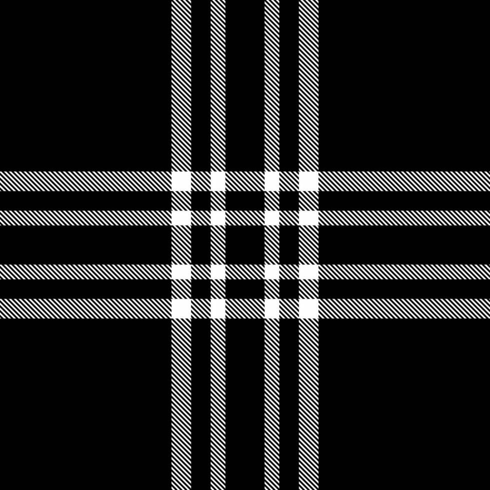 Elegant black and white plaid pattern. A sophisticated graphic design ideal for textiles, website backgrounds, or modern branding. vector