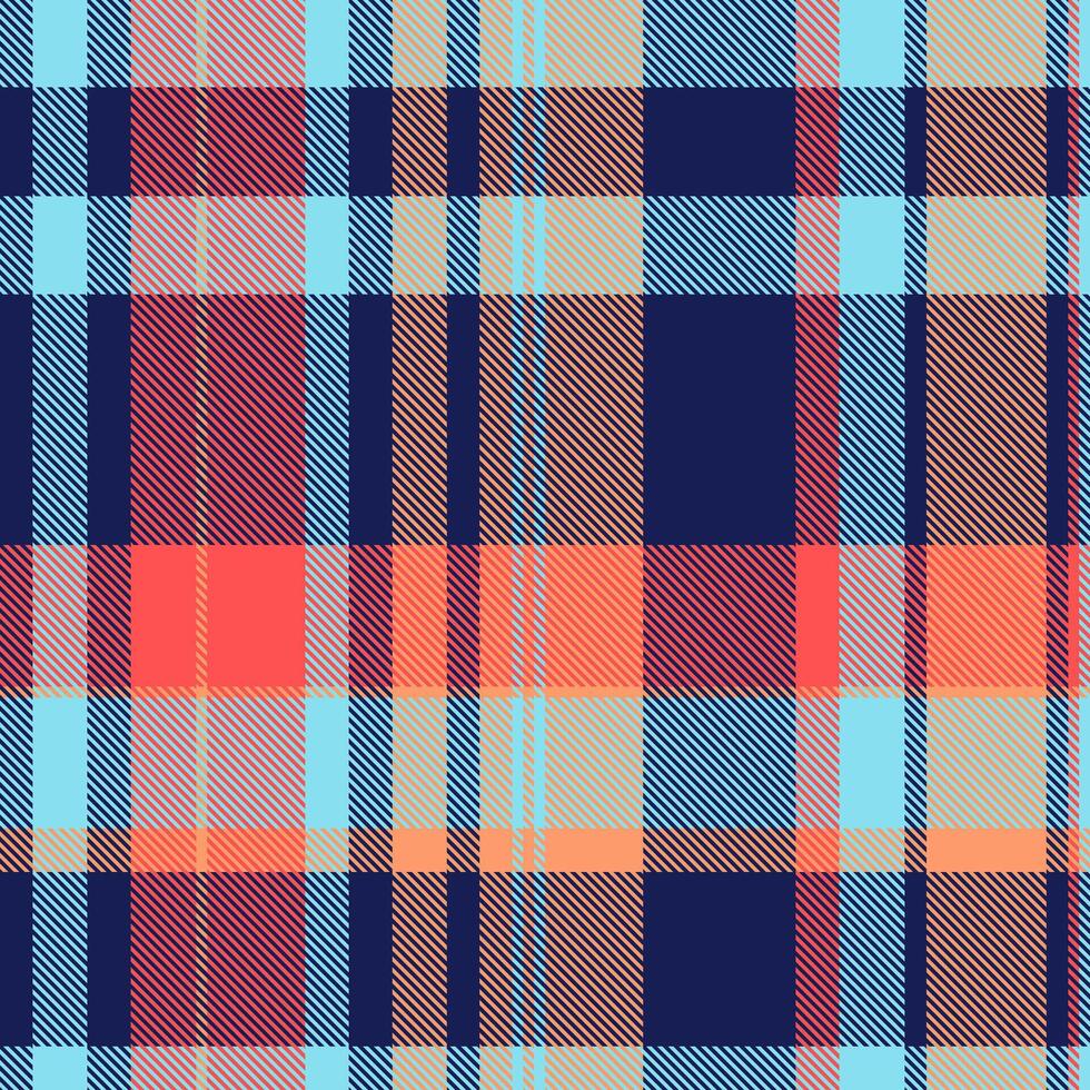 Glamor texture tartan pattern, winter check textile seamless. Household background fabric plaid in blue and cyan colors. vector