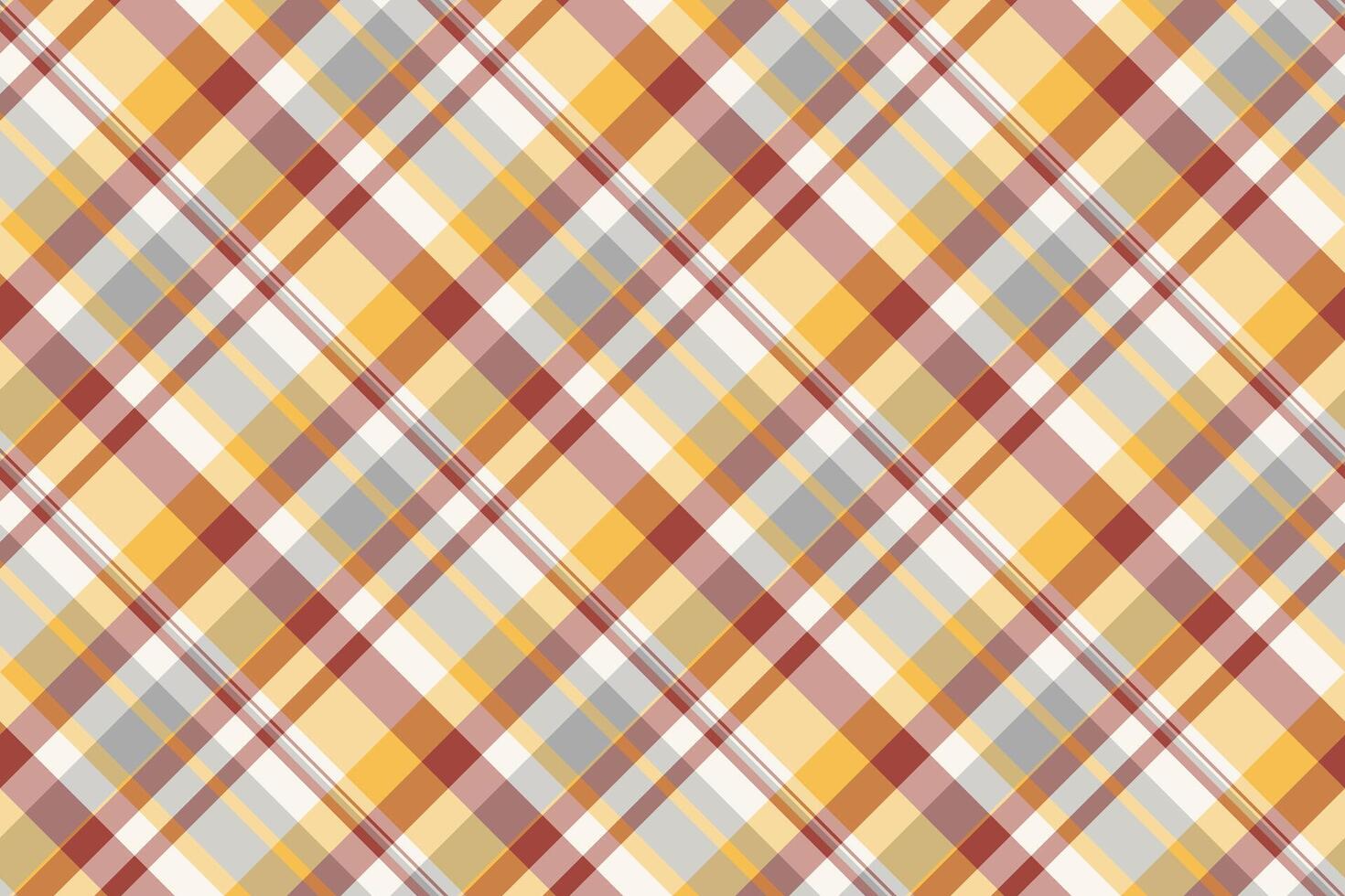 Internet background texture fabric, tough textile tartan seamless. Bag plaid pattern check in amber and light colors. vector