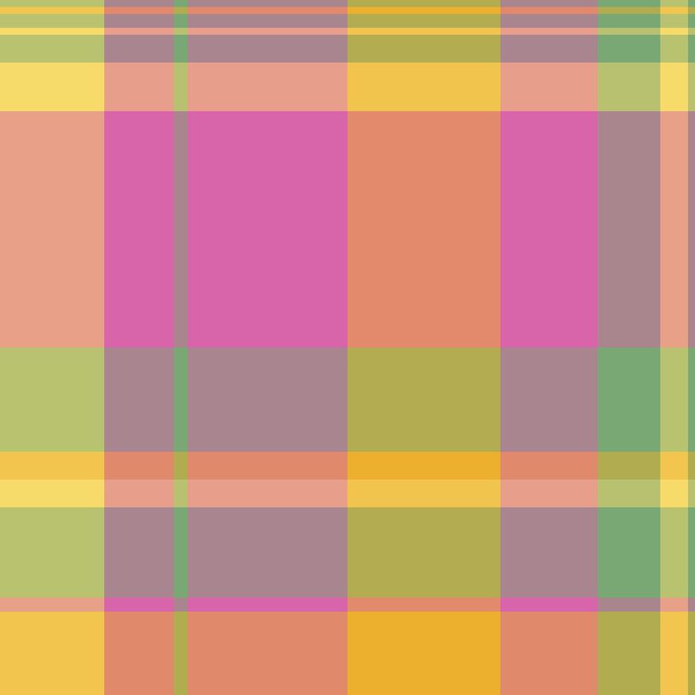Grunge tartan pattern seamless, winter texture textile . Teen check fabric background plaid in pastel and yellow colors. vector