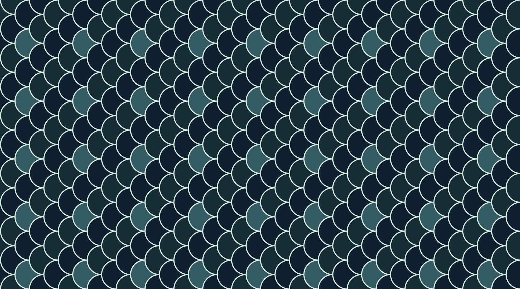 Abstract seamless pattern of overlapping teal and dark blue scales. Elegant geometric design ideal for backgrounds, textures, or textile prints. Evokes a sense of depth and subtle movement. vector