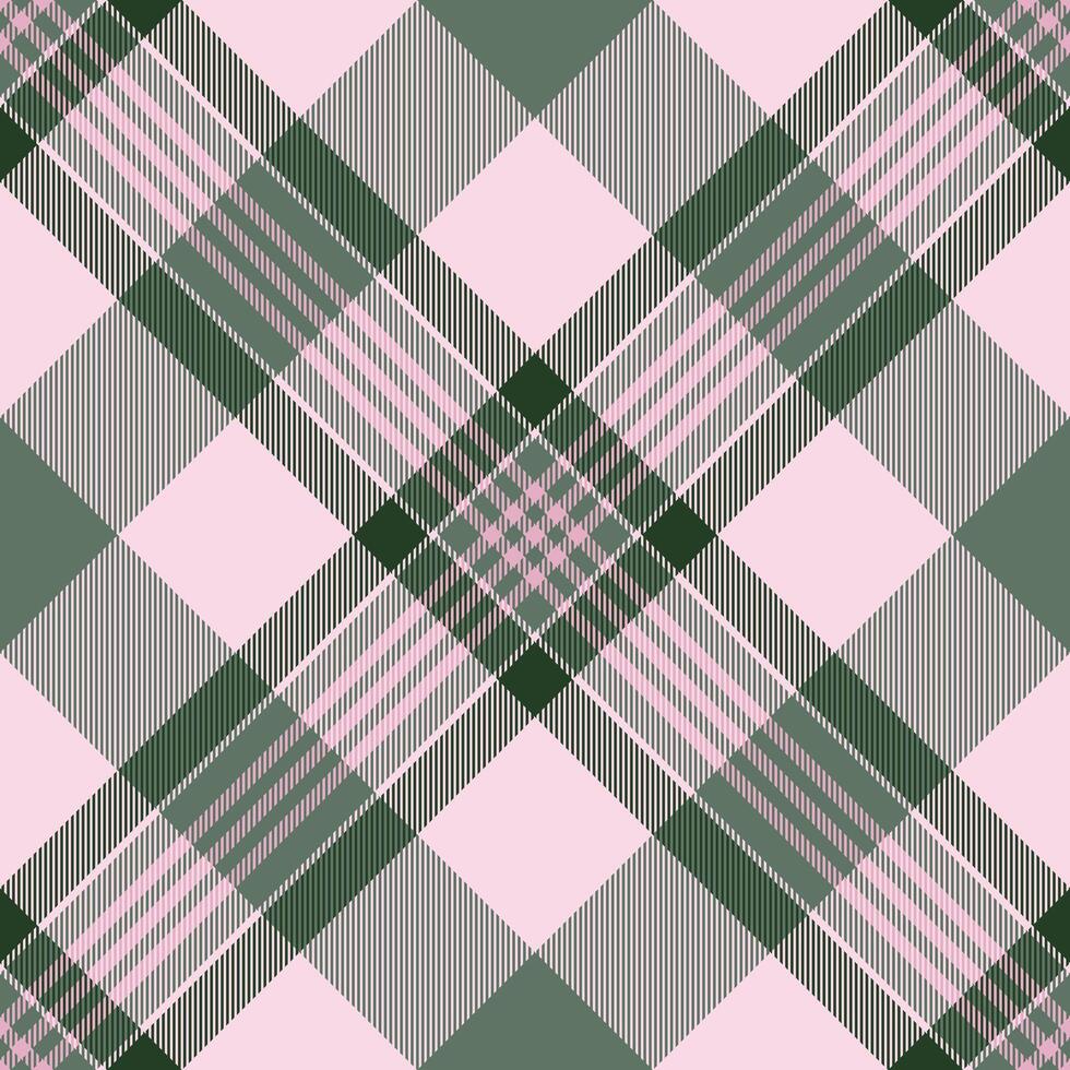 Elegant pink and green plaid pattern. Perfect for textiles, fashion, and website backgrounds. This seamless design offers a sophisticated and versatile texture, evoking feelings of warmth and style. vector