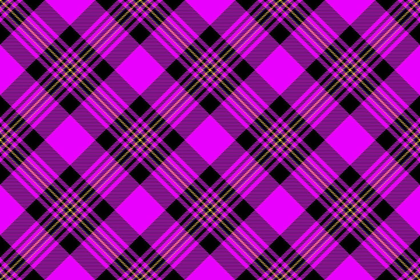 Vibrant purple and black plaid pattern. Perfect for textile designs, website backgrounds, or fashion projects. vector