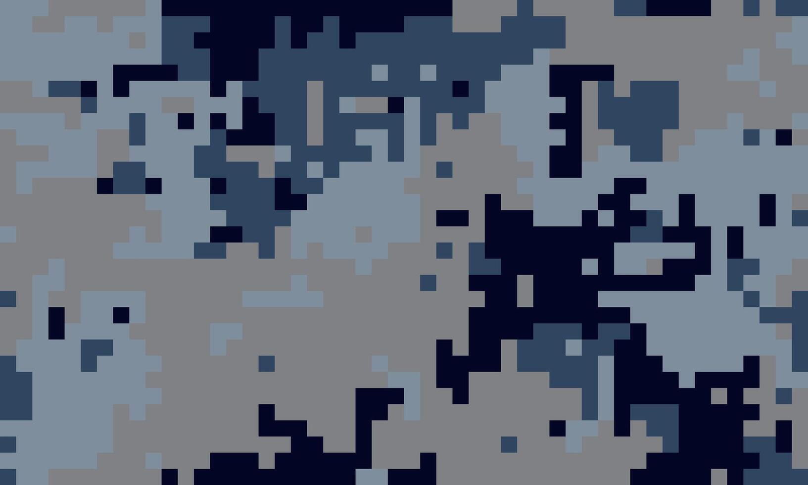 Abstract digital camouflage pattern in cool tones. Ideal for backgrounds, textures, or design elements conveying concepts of concealment, technology, or modern warfare. vector