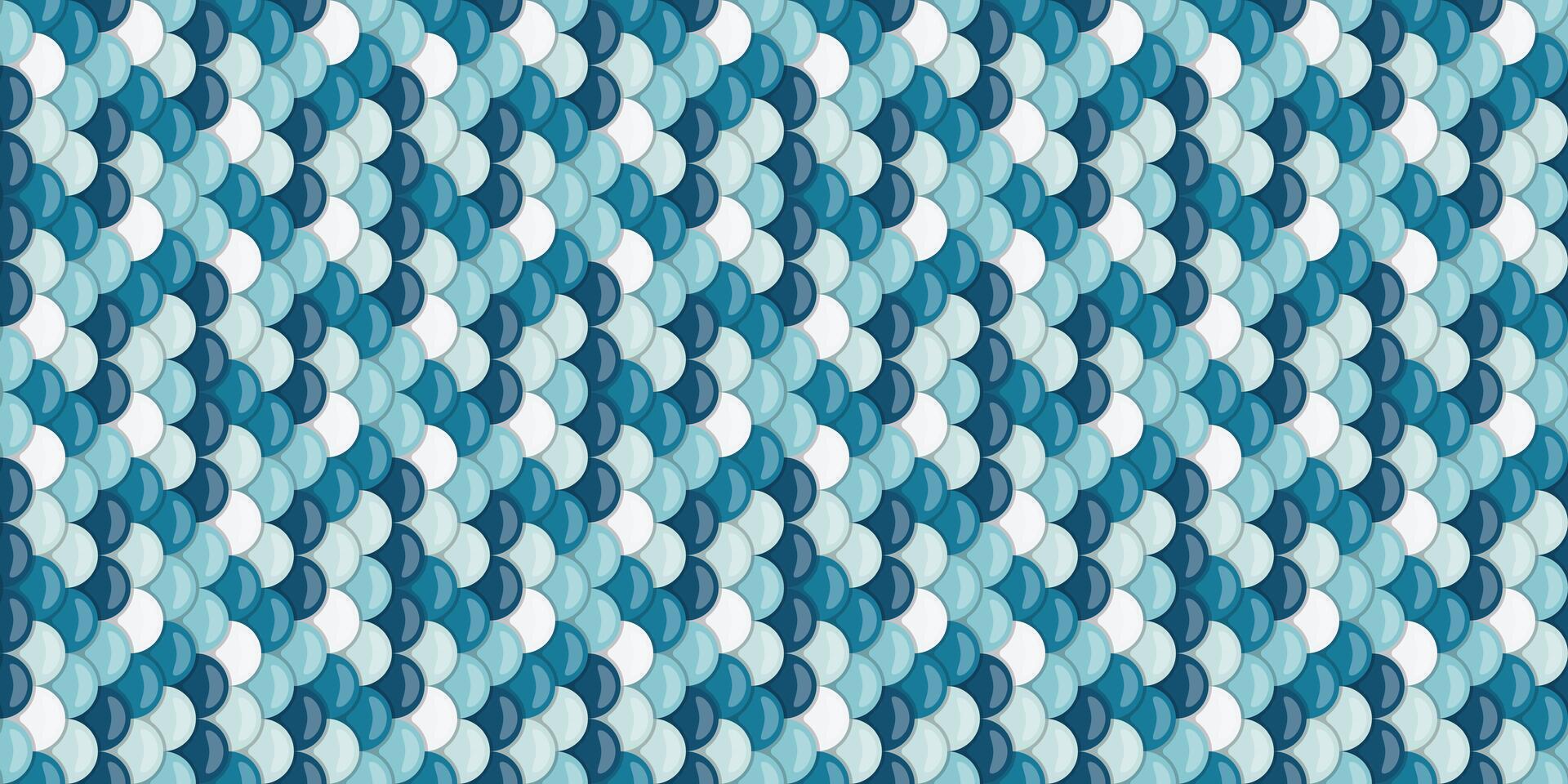 Stunning abstract seamless pattern featuring overlapping, scaled circles in calming blue hues. vector