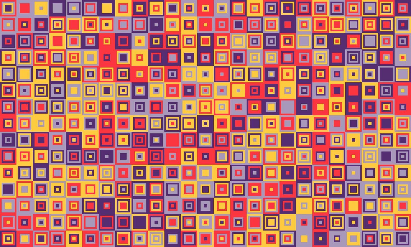 Vibrant abstract square pattern. Perfect for website backgrounds, textile designs, or modern art projects. This colorful, geometric design evokes feelings of energy and dynamism. vector