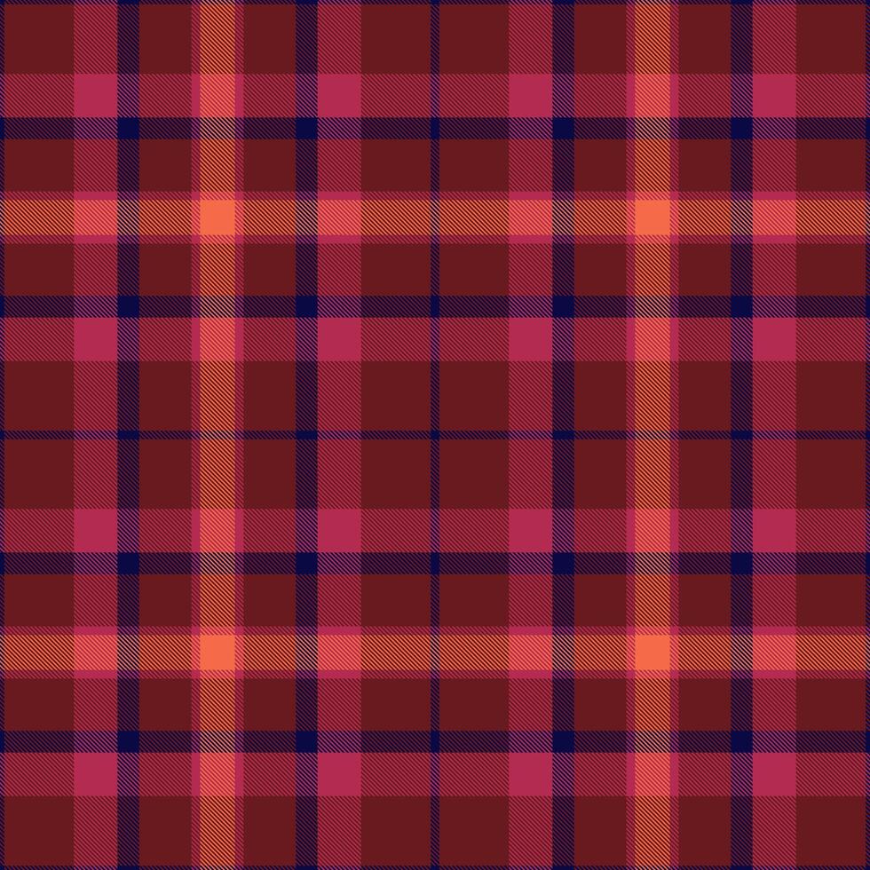 Tough check textile plaid, rosa texture background tartan. Quiet pattern fabric seamless in red and dark colors. vector