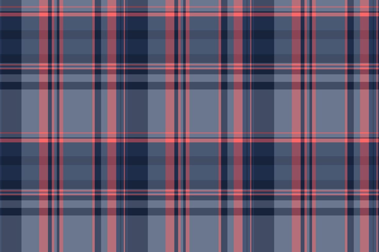 Old background pattern texture, ethnic seamless plaid. Wool check tartan fabric textile in red and blue colors. vector