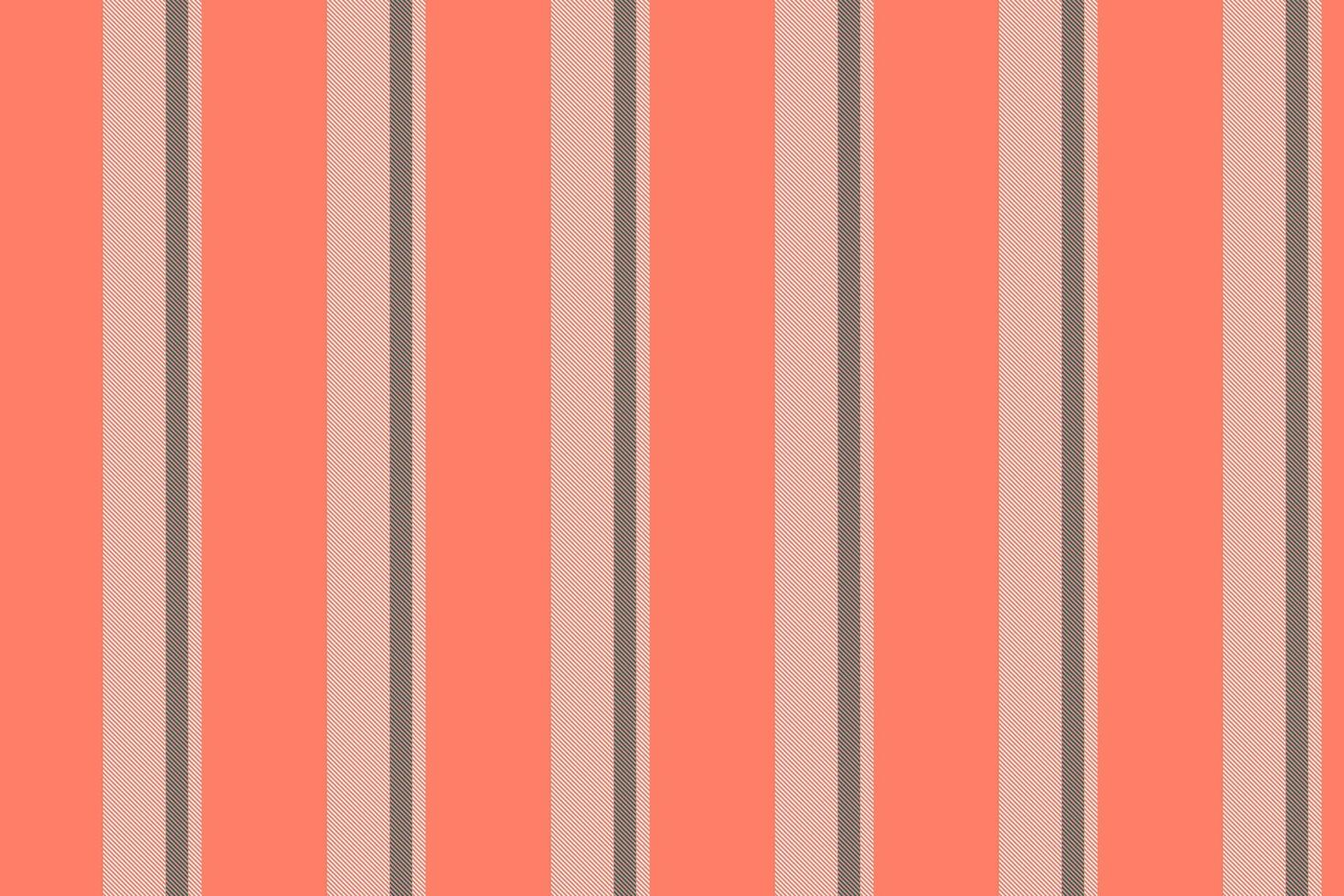 Close up stripe texture fabric, presentation seamless vertical lines. Rough pattern textile background in red and white colors. vector