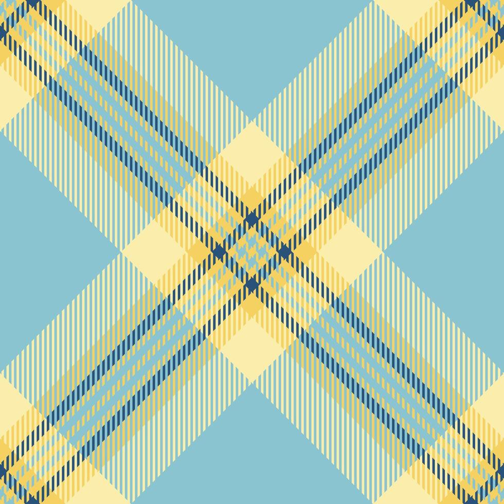 Holiday background seamless check, dress texture plaid tartan. Factory fabric textile pattern in yellow and cyan colors. vector