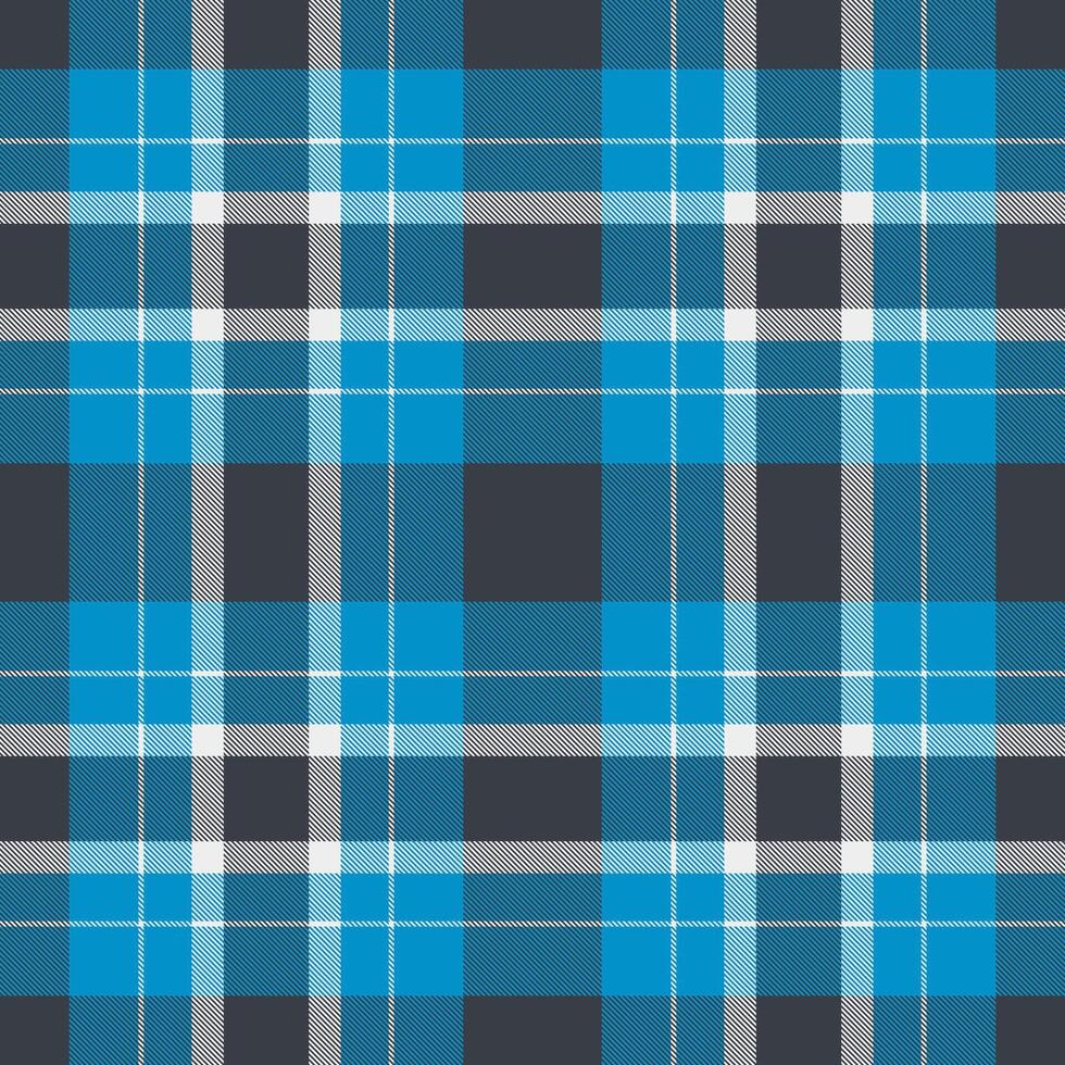 Interior plaid textile seamless, finish tartan pattern check. Site fabric texture background in cyan and dark colors. vector