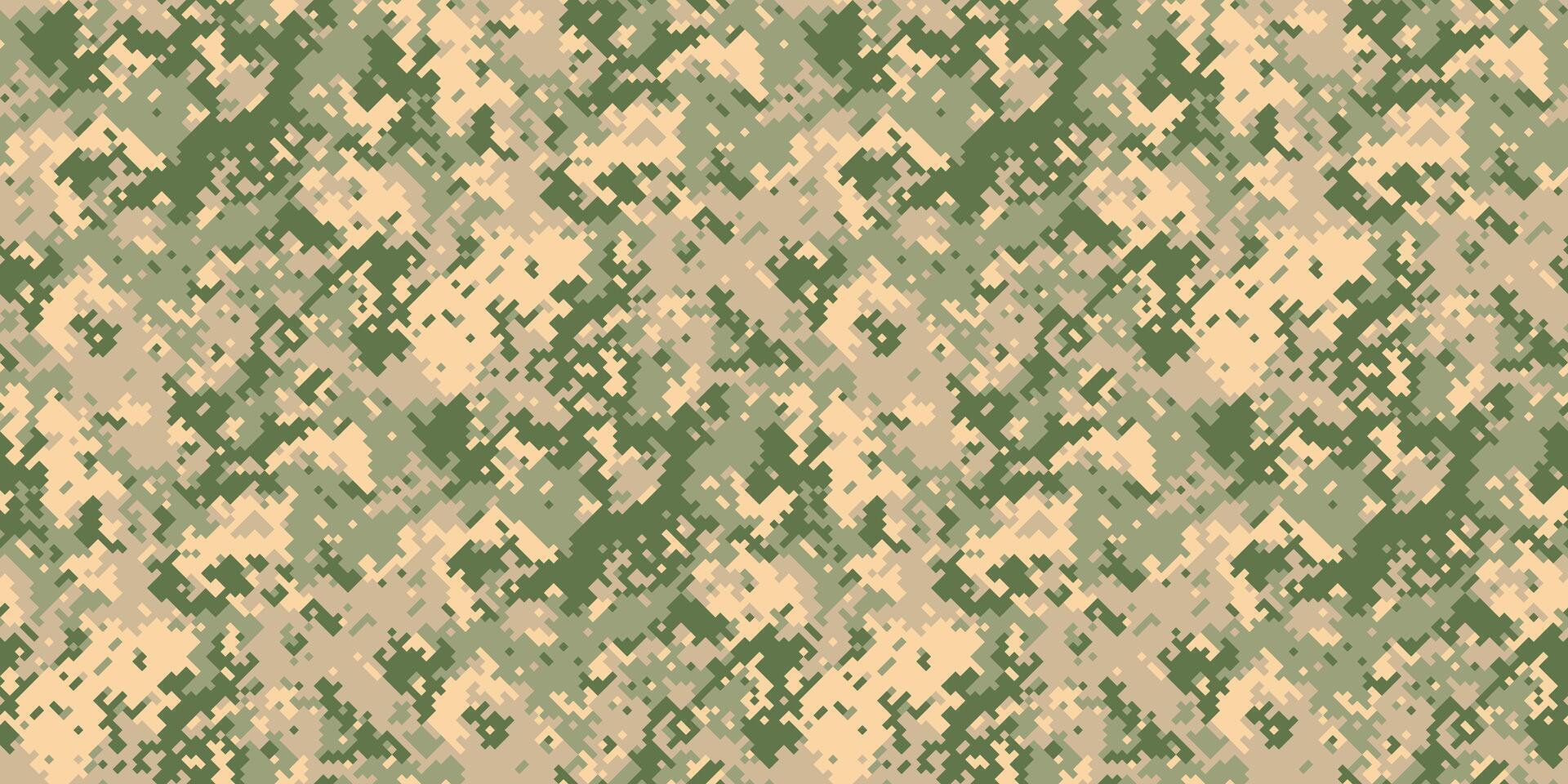 Abstract digital camouflage pattern in muted greens and tans. Perfect for backgrounds, textiles, or militarythemed designs. vector