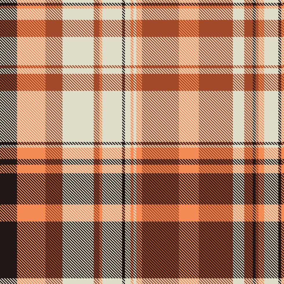 Royal check tartan , outline texture plaid background. Satin seamless textile pattern fabric in orange and light colors. vector
