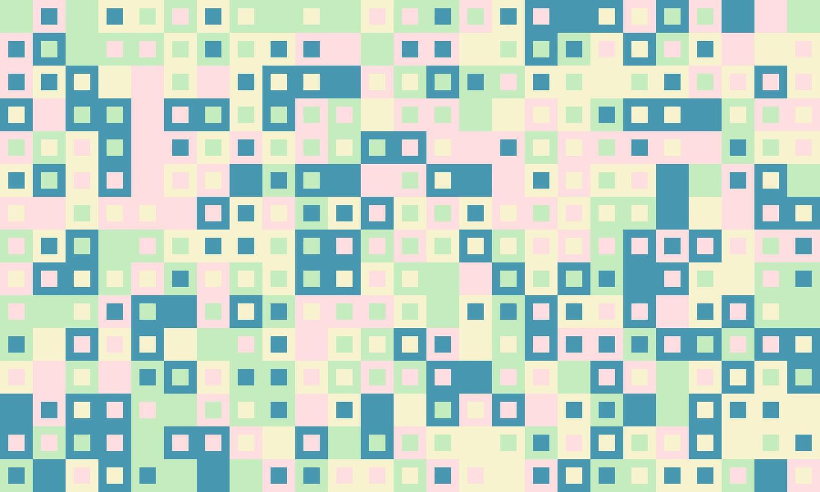Abstract pastel square pattern. Modern geometric design ideal for website backgrounds, textiles, or digital art. Represents data, technology, or connectivity. vector
