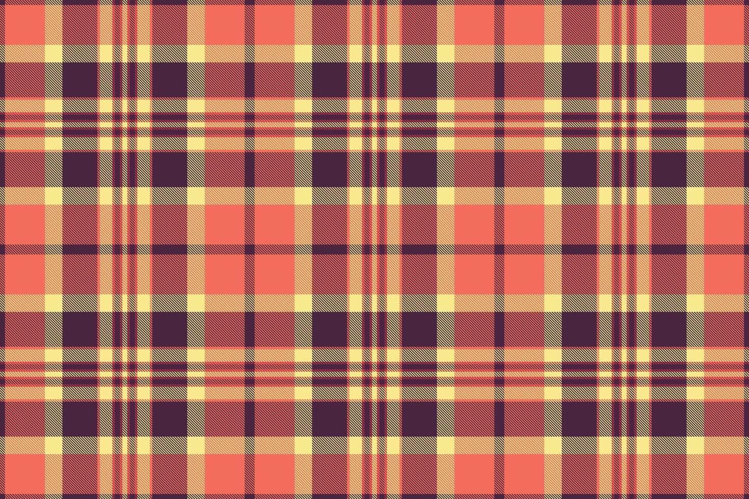 Packing seamless plaid tartan, repetitive background texture. Trousers fabric pattern check textile in red and dark colors. vector