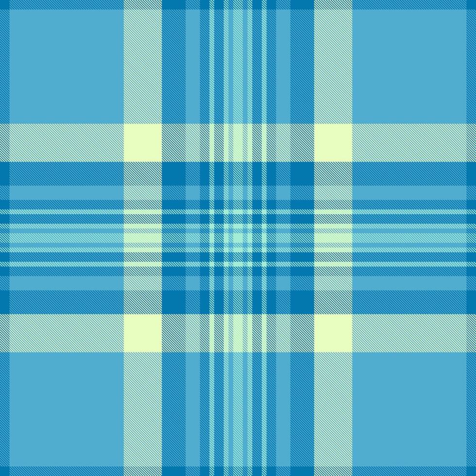 1950s pattern background tartan, customer check texture plaid. Linen textile fabric seamless in cyan and light colors. vector
