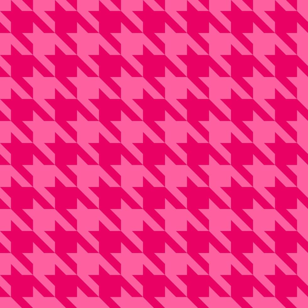 Vibrant pink houndstooth pattern, perfect for fashion, textile, and web design. vector