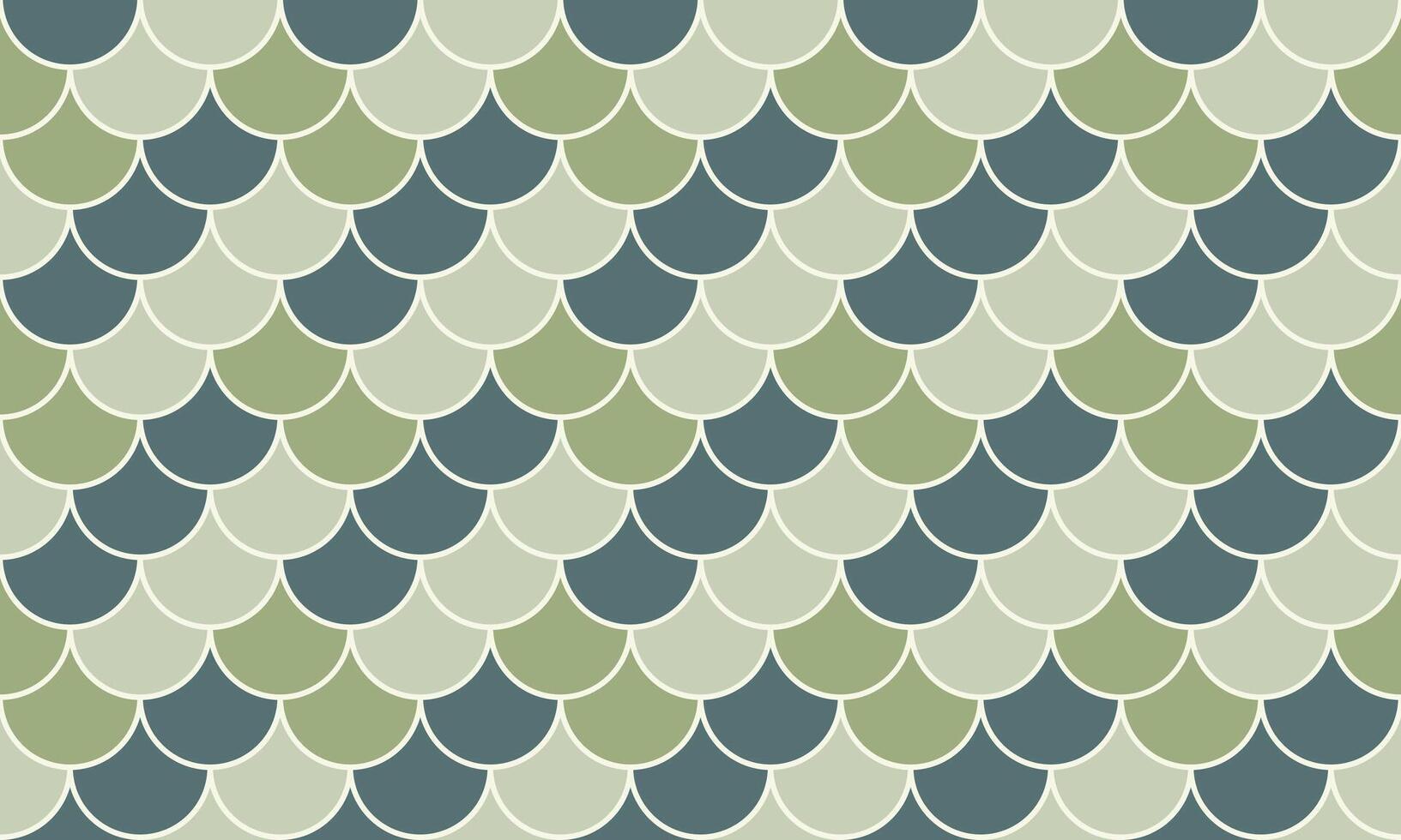 Elegant seamless pattern featuring overlapping scales in muted greens and blues. Ideal for textile design, website backgrounds, or any project requiring a sophisticated, subtly textured visual. vector