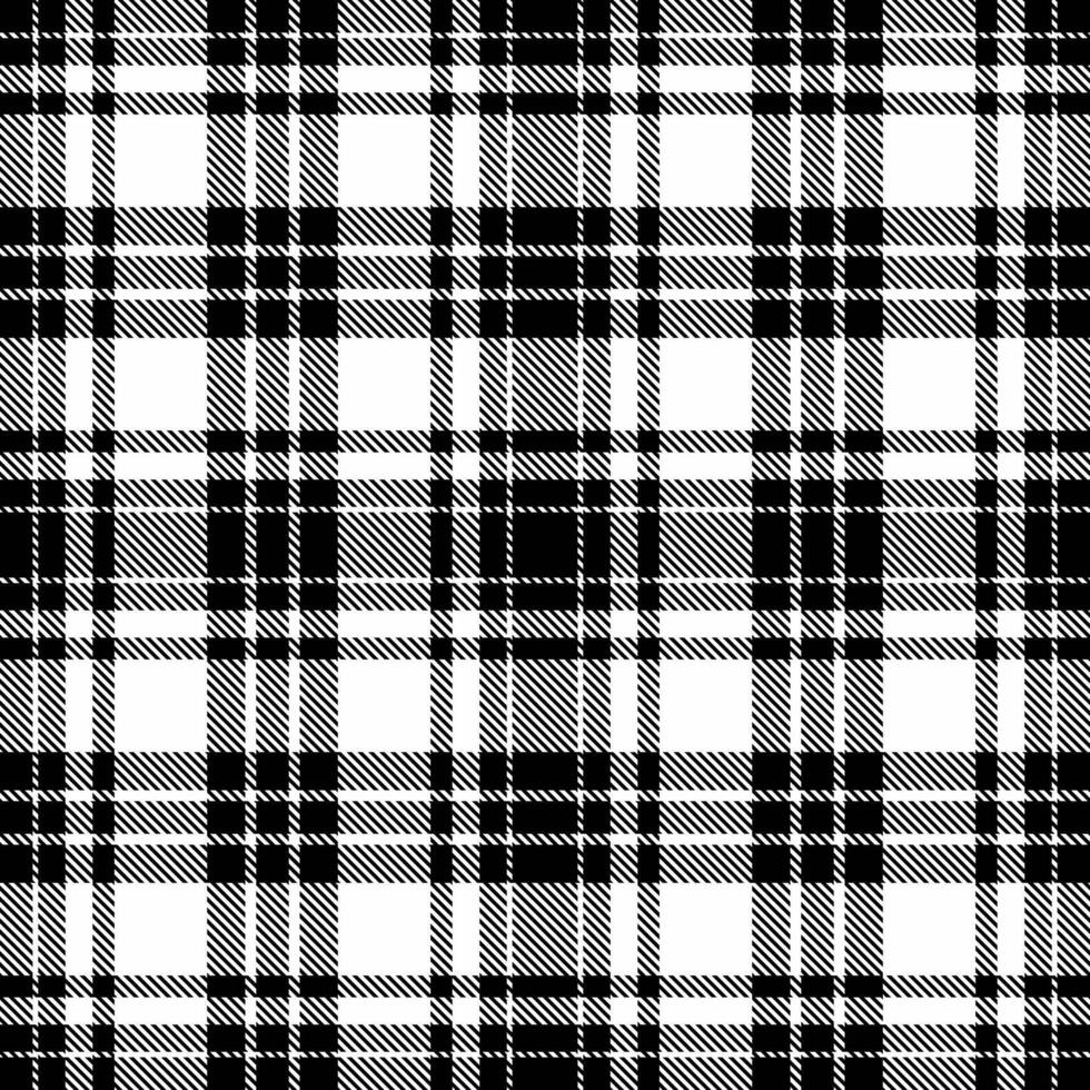 Classic black and white plaid pattern. Elegant, timeless design perfect for textile projects, website backgrounds, or branding. vector