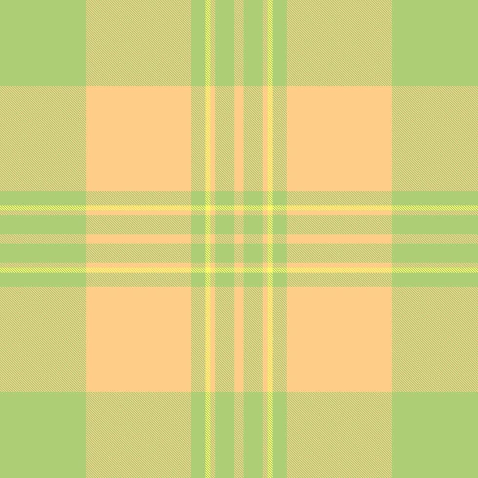 Teenager textile plaid texture, paper tartan fabric background. Idea check seamless pattern in green and amber colors. vector