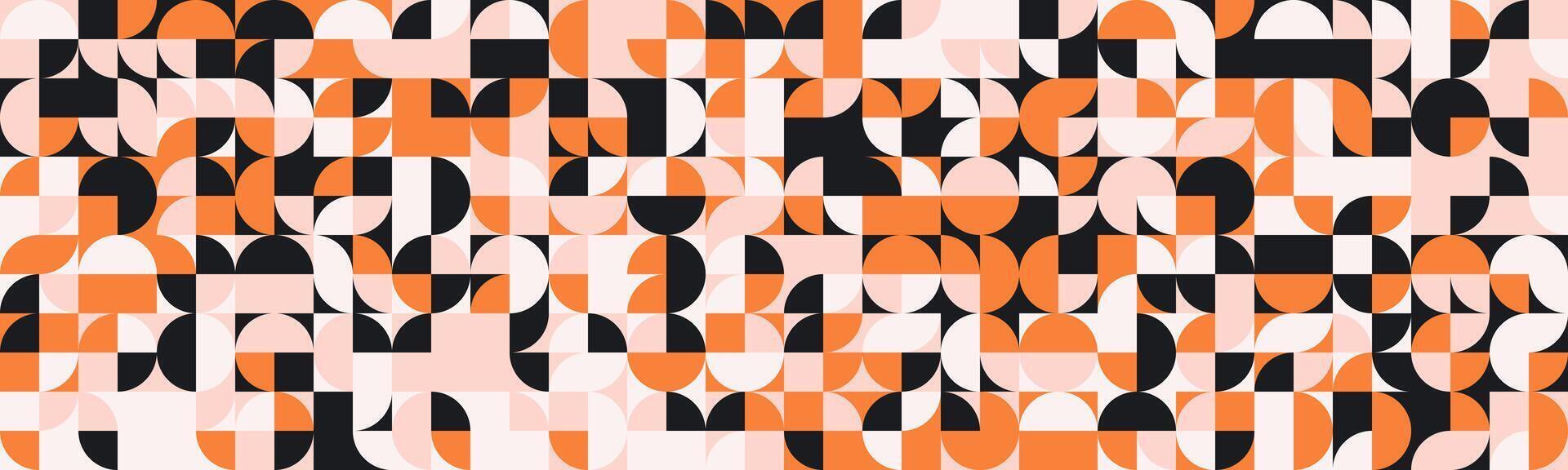 A pattern of black and orange squares vector