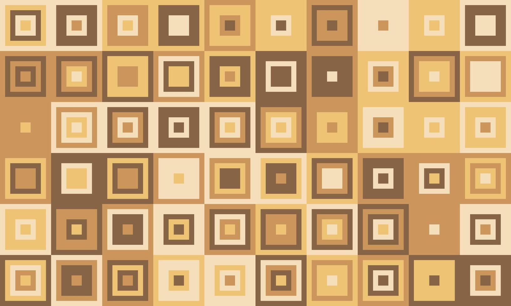 Abstract geometric background featuring a mosaic of nested squares in warm earth tones. Perfect for website banners, presentations, or as a stylish texture. vector