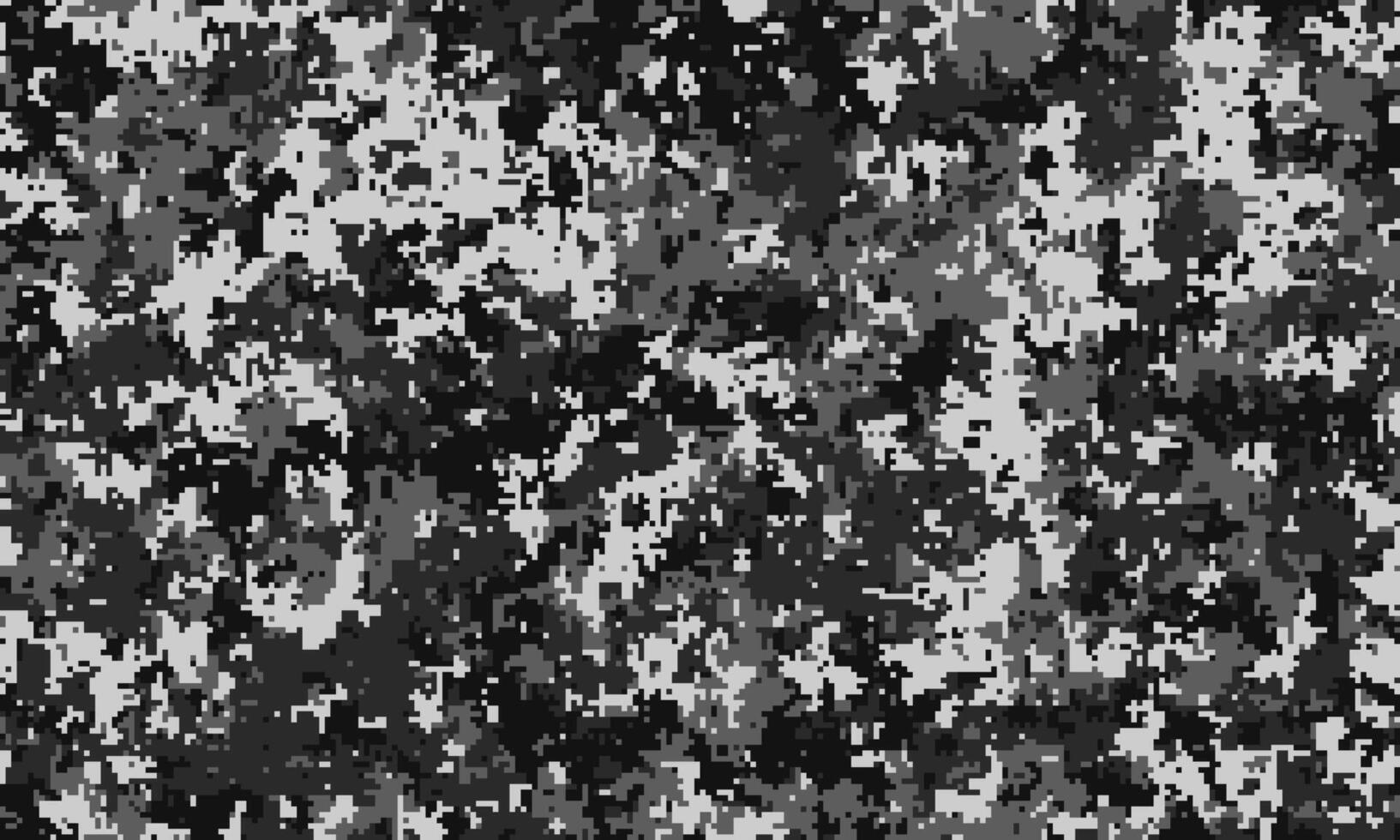 Abstract grayscale digital camouflage pattern. Perfect for backgrounds, textiles, or militarythemed designs. Its pixelated texture creates a modern, edgy aesthetic. vector