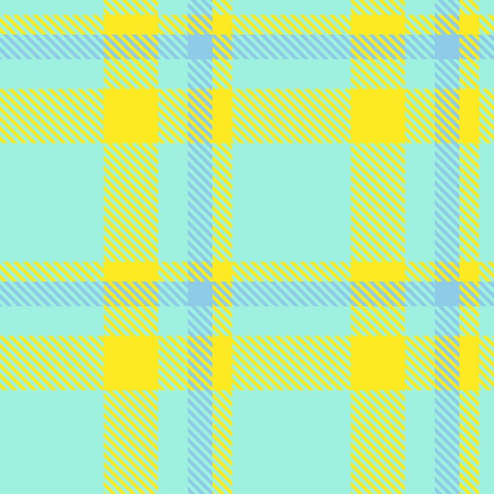 Graceful texture seamless textile, paper tartan pattern plaid. Oriental fabric background check in teal and yellow colors. vector