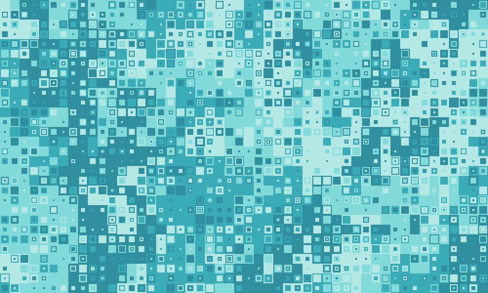 Abstract teal square mosaic pattern. Perfect for tech, digital, or modern design projects. Represents data, connection, or technology. vector