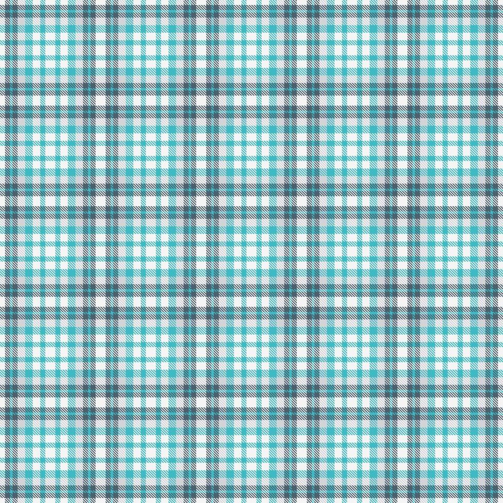 New year check texture seamless, female tartan fabric background. Hat textile pattern plaid in cyan and white colors. vector