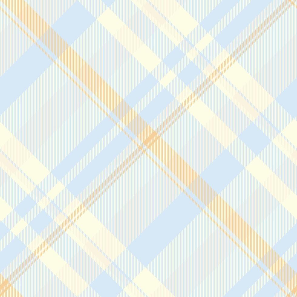 Repetition tartan plaid , poster seamless fabric texture. Customizable background check textile pattern in light and light yellow colors. vector