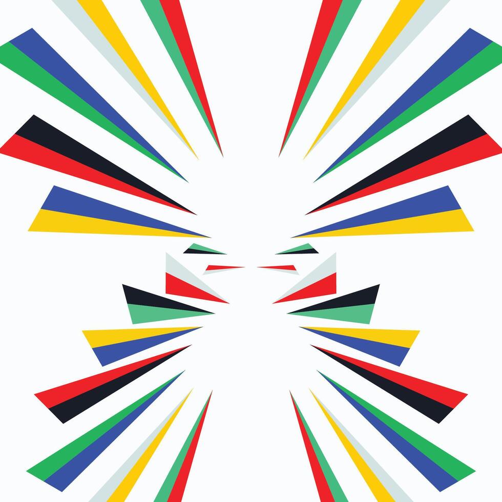 Abstract Colorful Background Inspired by European Football Championship Style vector