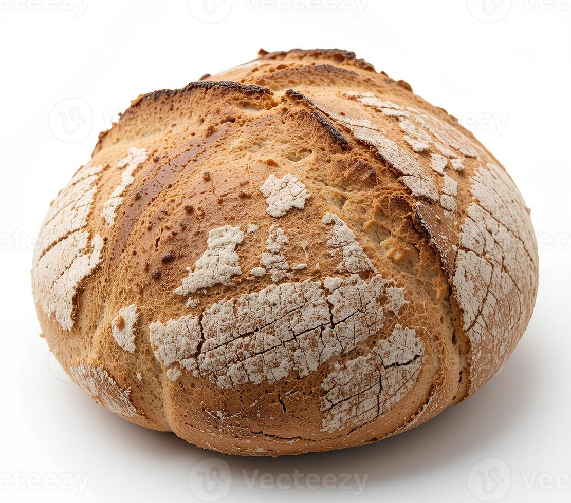 A loaf of bread on a white background photo