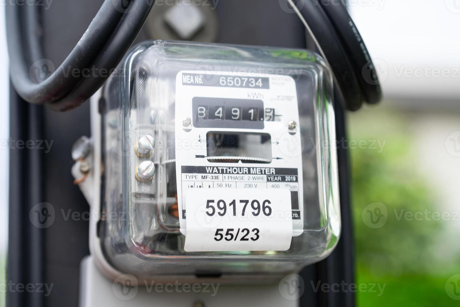 Electric measuring power meter for energy cost photo