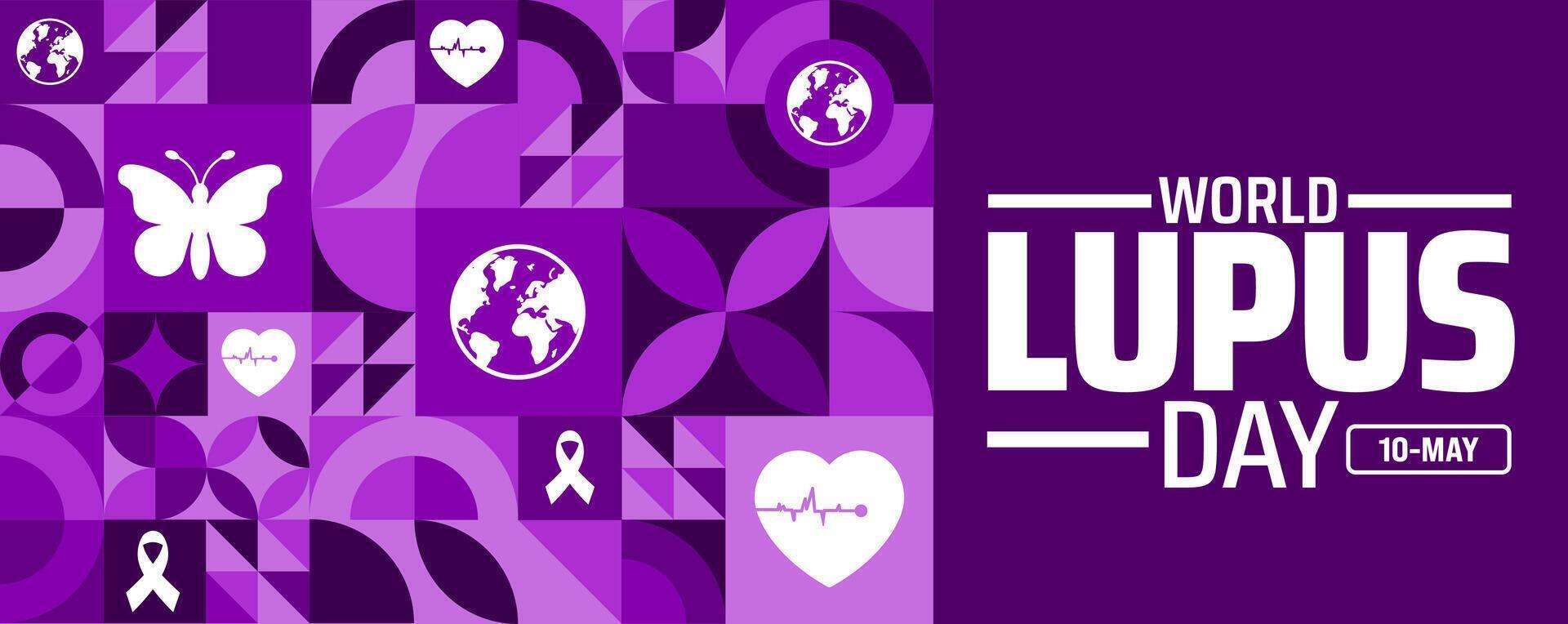 World IBD Day or World Inflammatory Bowel Disease Day Geometric shape pattern background banner or poster design template. observed every year in May. Holiday concept. Use to any Template, card. vector