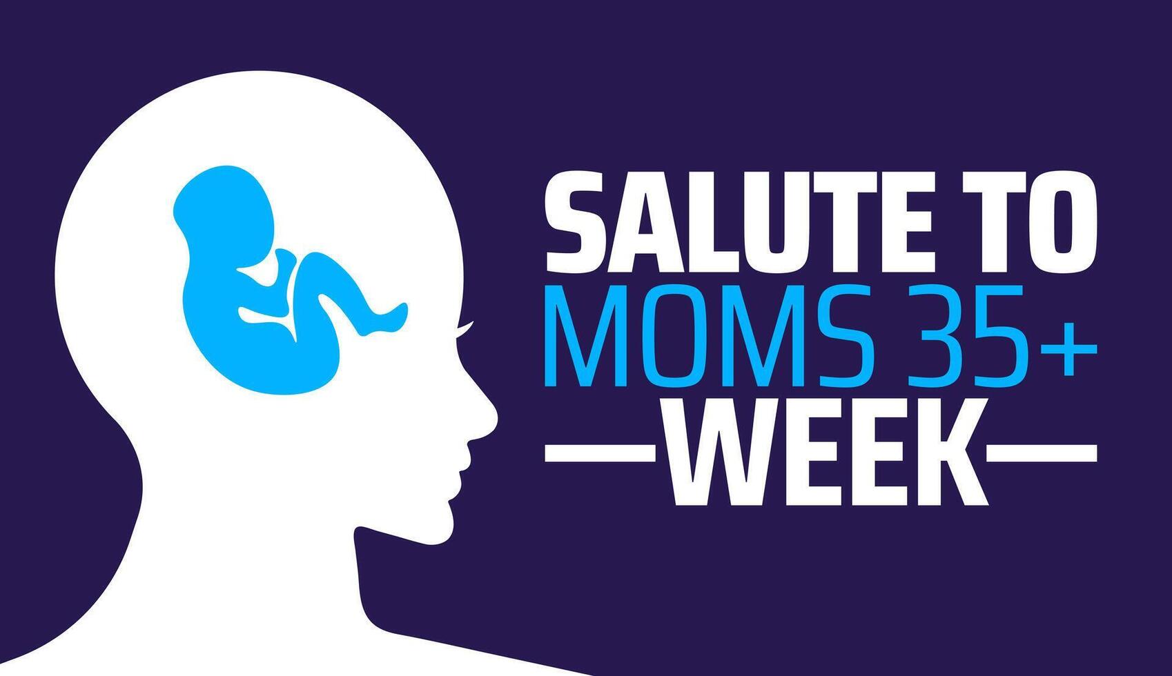 Salute to Moms 35 Week background banner or poster design template. observed every year in May. Holiday concept. Use to any Template, card, poster, placard, template. vector