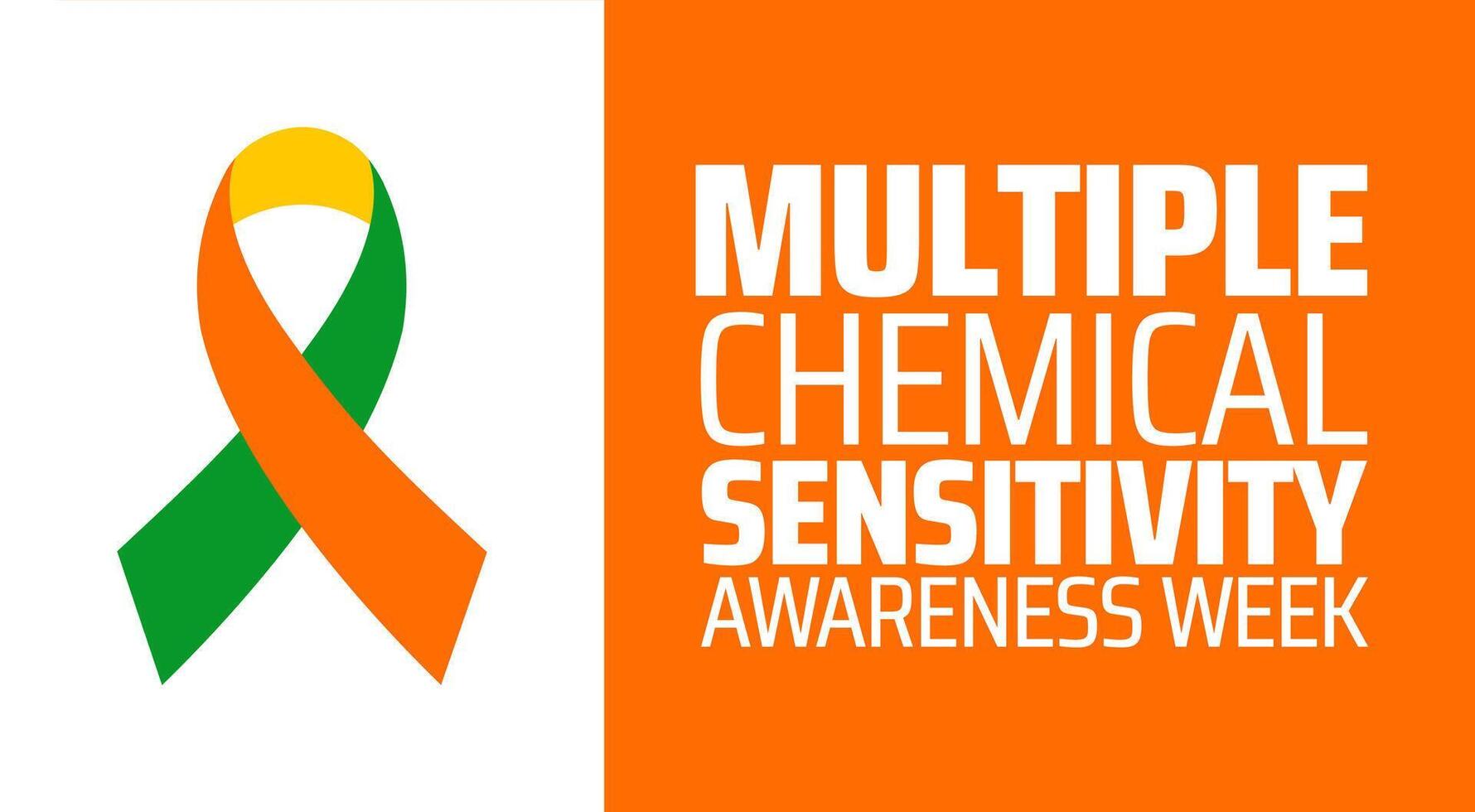Multiple Chemical Sensitivity MCS Awareness Week background banner or poster design template. vector