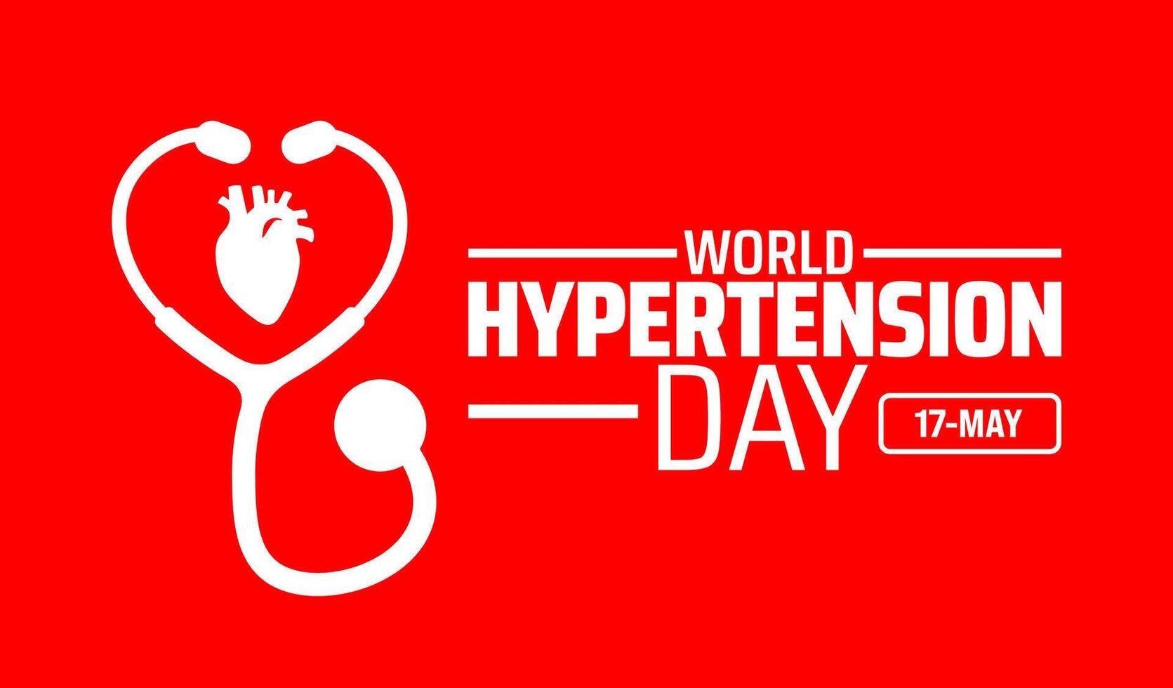 World Hypertension Day background banner or poster design template. observed every year in May. vector