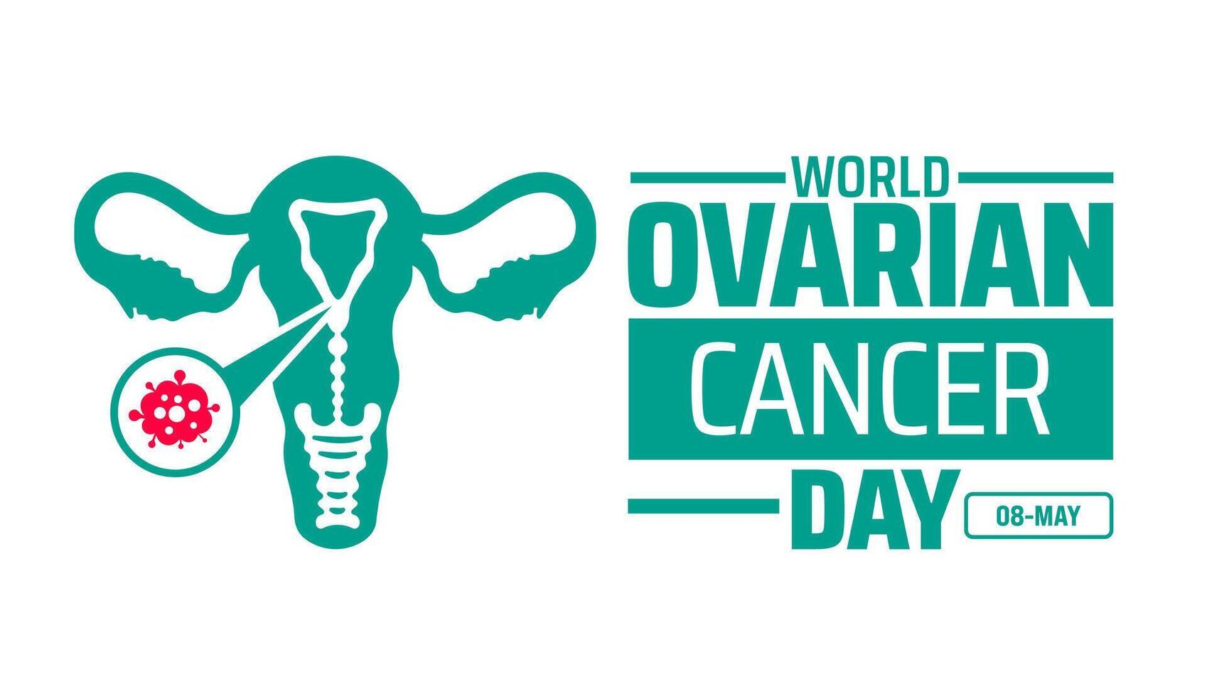 World Ovarian Cancer Day background banner or poster design template. observed every year in May. Holiday concept. Use to any Template, card, poster, placard, template. vector