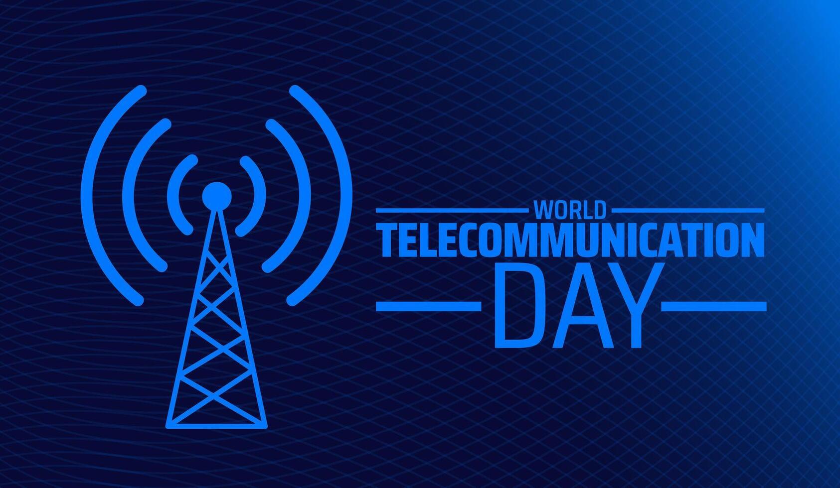 world telecommunication day background banner or poster design template. observed every year in May. Holiday concept. vector