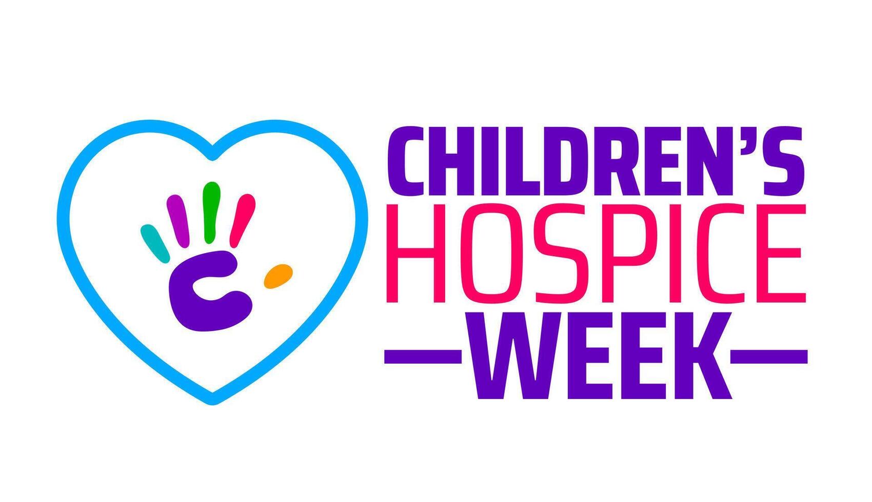 Childrens Hospice Week background banner or poster design template. observed every year in May. Holiday concept. Use to any Template, card, poster, placard, template. vector