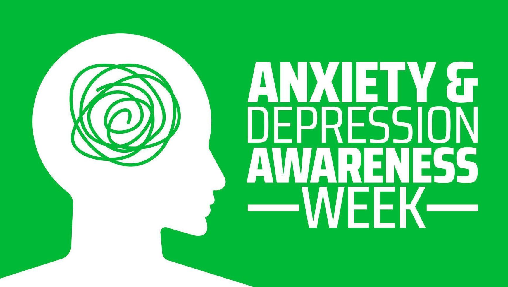 National Anxiety and Depression Awareness Week background banner or poster design template. observed every year in May. Holiday concept. Use to any Template, card, poster, placard, template. vector