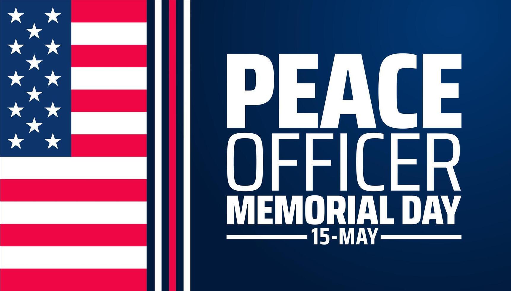 Peace Officer Memorial Day background banner or poster design template. observed every year in May. Holiday concept. vector