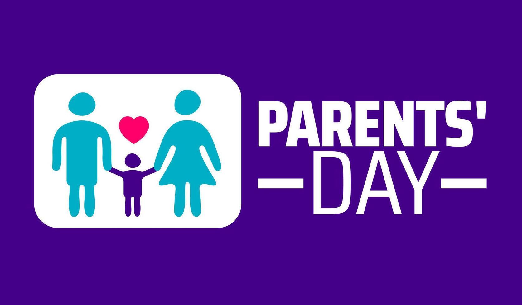 Parents Day background banner or poster design template. observed every year in May. Holiday concept. Use to any Template, card, poster, placard, template. vector