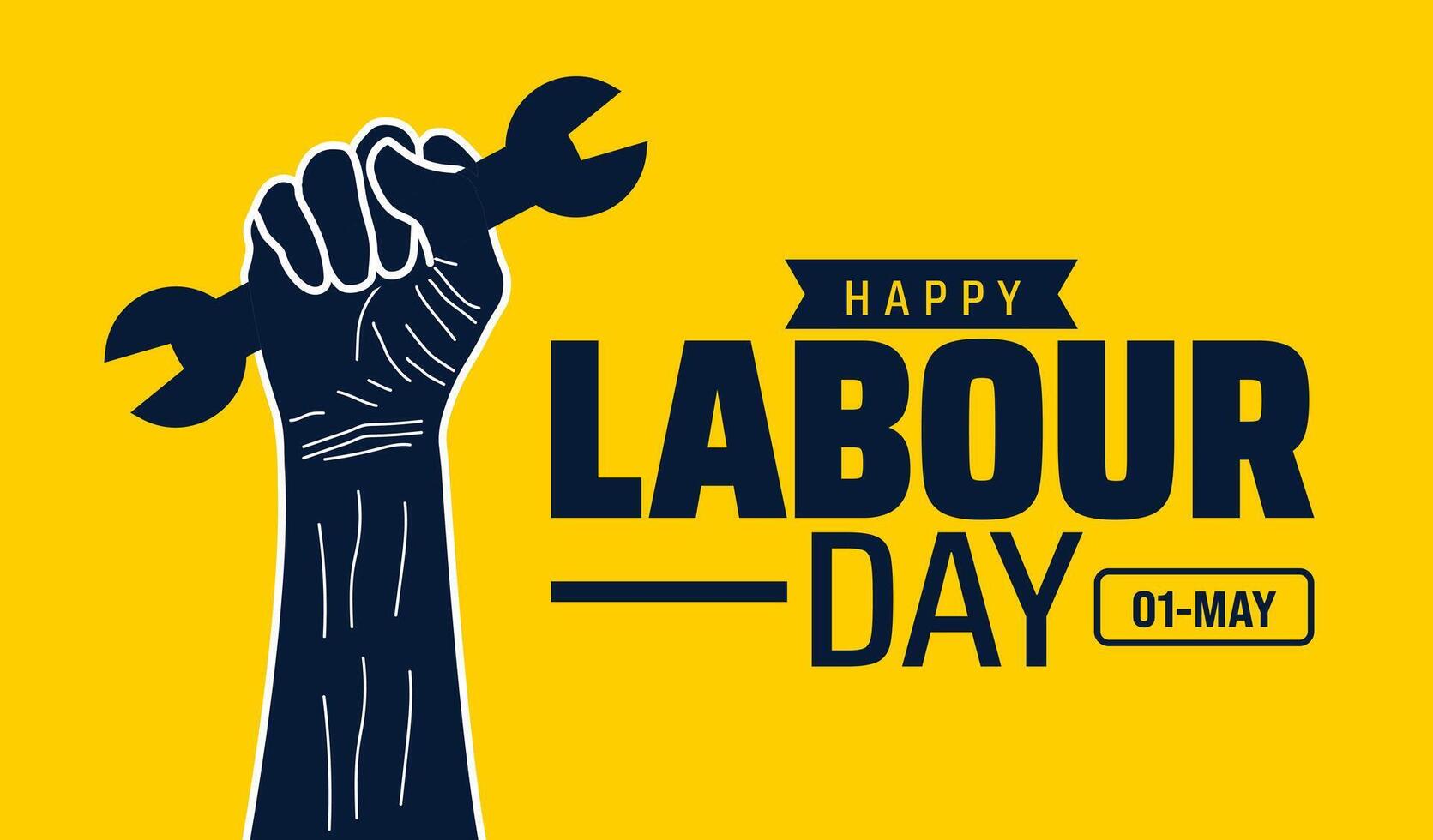 Happy Labour Day background, banner, poster design template. Observed on May 1st. it honors workers contributions. This bright features industrial symbols. we recognize vector
