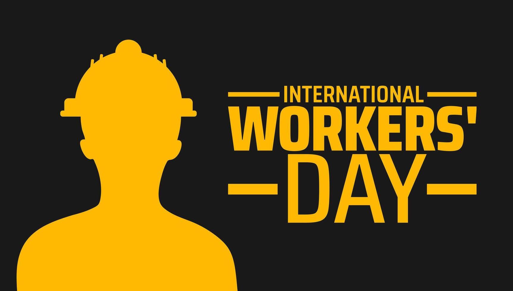 International workers' day background banner or poster design template. observed every year in May. Holiday concept. Use to any Template, card, poster, placard, template. vector