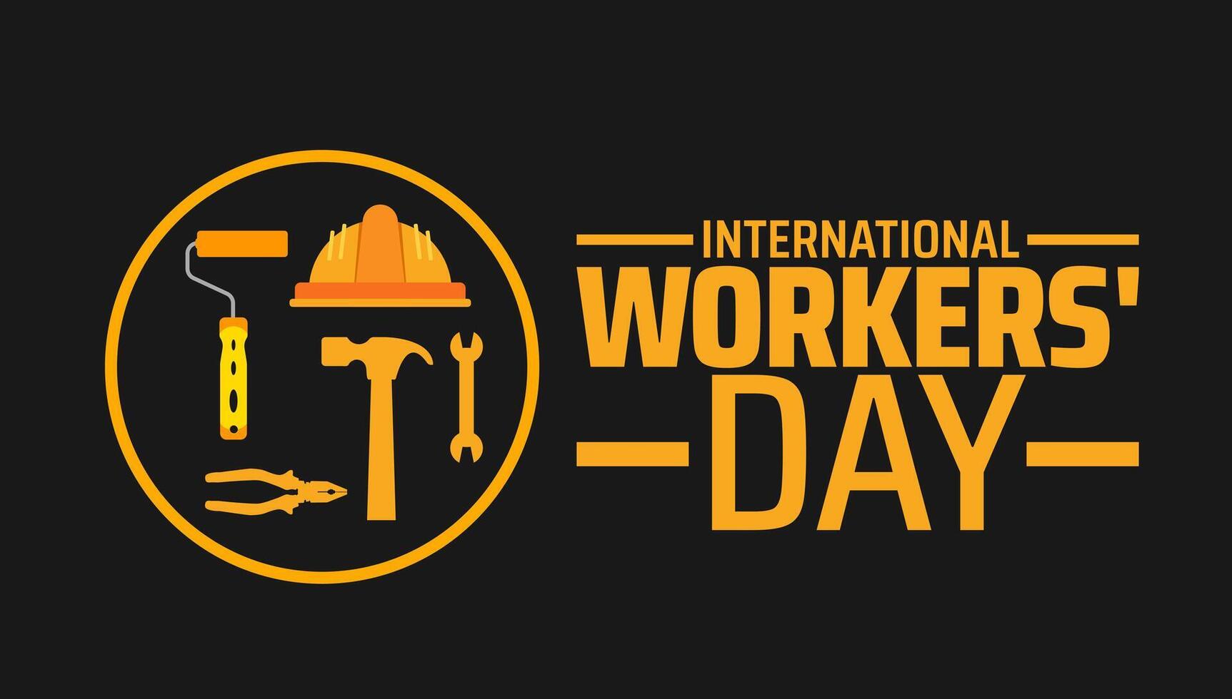 International workers' day background banner or poster design template. vector